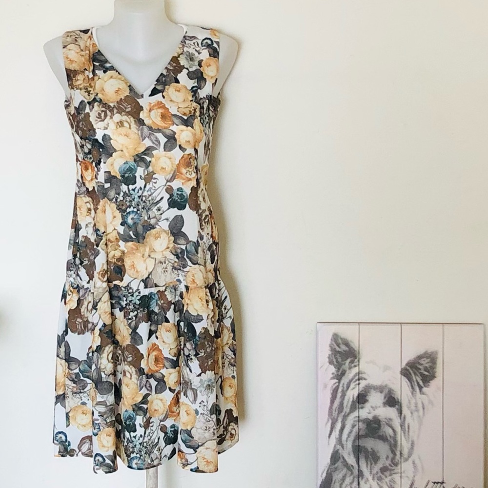 Relished Floral Flurries Drop waist Dress
